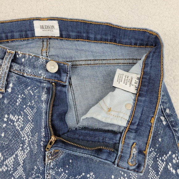 Hudson Jeans Womens 26 Snake Print Nico Midrise Super Skinny Made in USA Unique - Picture 6 of 13